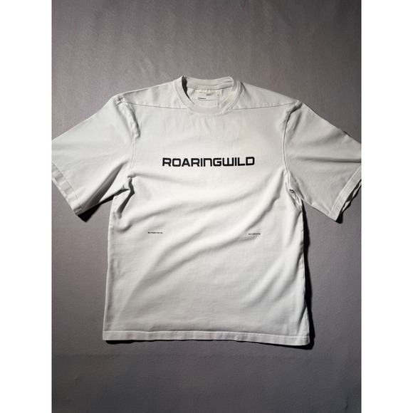 Roaringwild Other - Roaringwild Logo Graphic T-Shirt Mens Medium White Streetwear Short Sleeve Tee